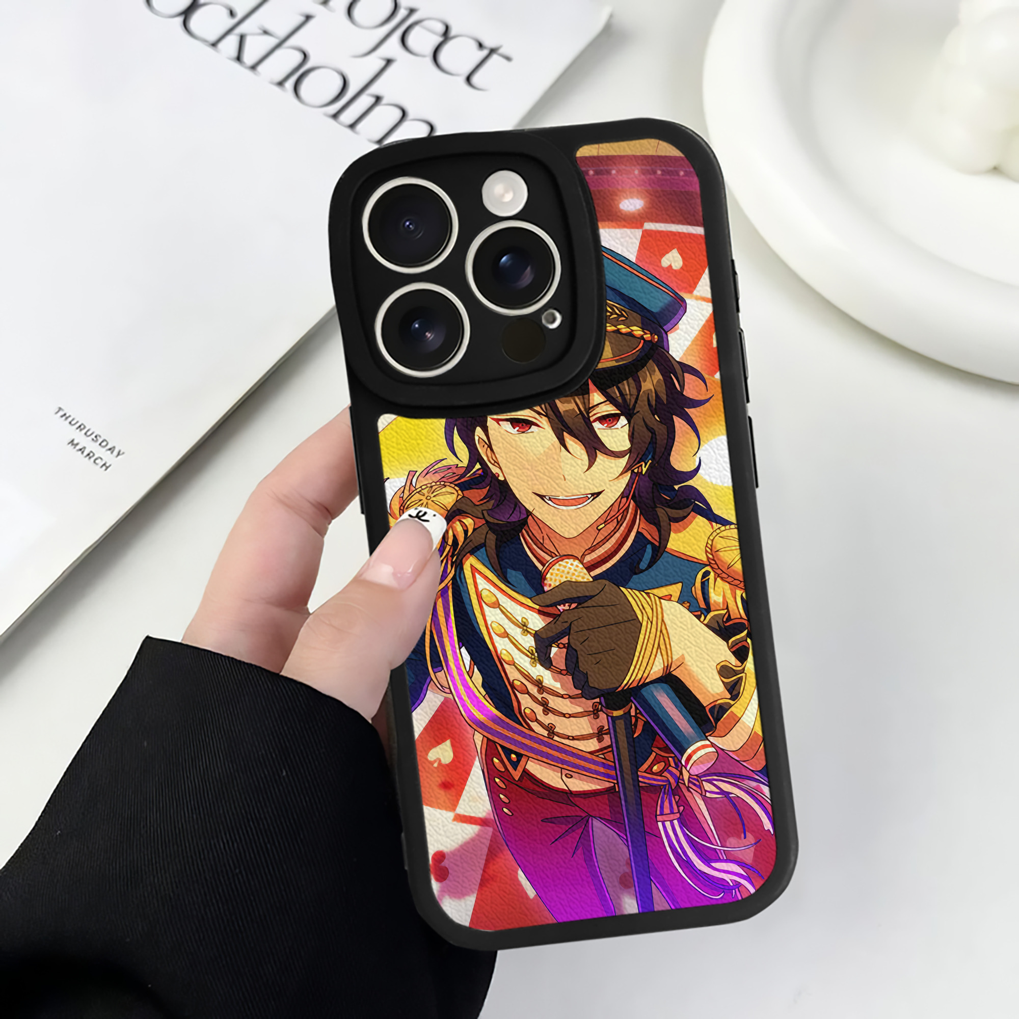 （画像用） あんさんぶるスターズ! Ensemble Stars 【iPhone 16シリーズ対応】シリコンスマホケース（レザー調） 材質：シリコン